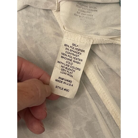 Cactus Southwest Feathers Beaded Hankie Hem Made in USA Tunic Top Size XL - Picture 7 of 10